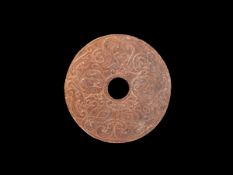 A JADE BI DISC, China, 19th / 20th century