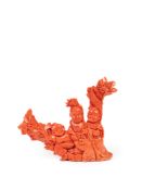 ☼A CORAL SCULPTURE, China, early 20th century