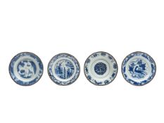 FOUR BLUE AND WHITE PORCELAIN DISHES, China, Ming dynasty, Wanli period (1572-1620)