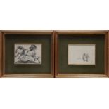 TWO SCREENPRINTS ON CANVAS, 20th century