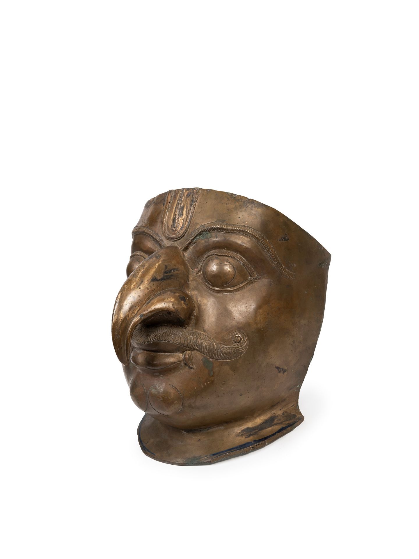 GARUDA HEAD IN BRONZE, India, 19th century