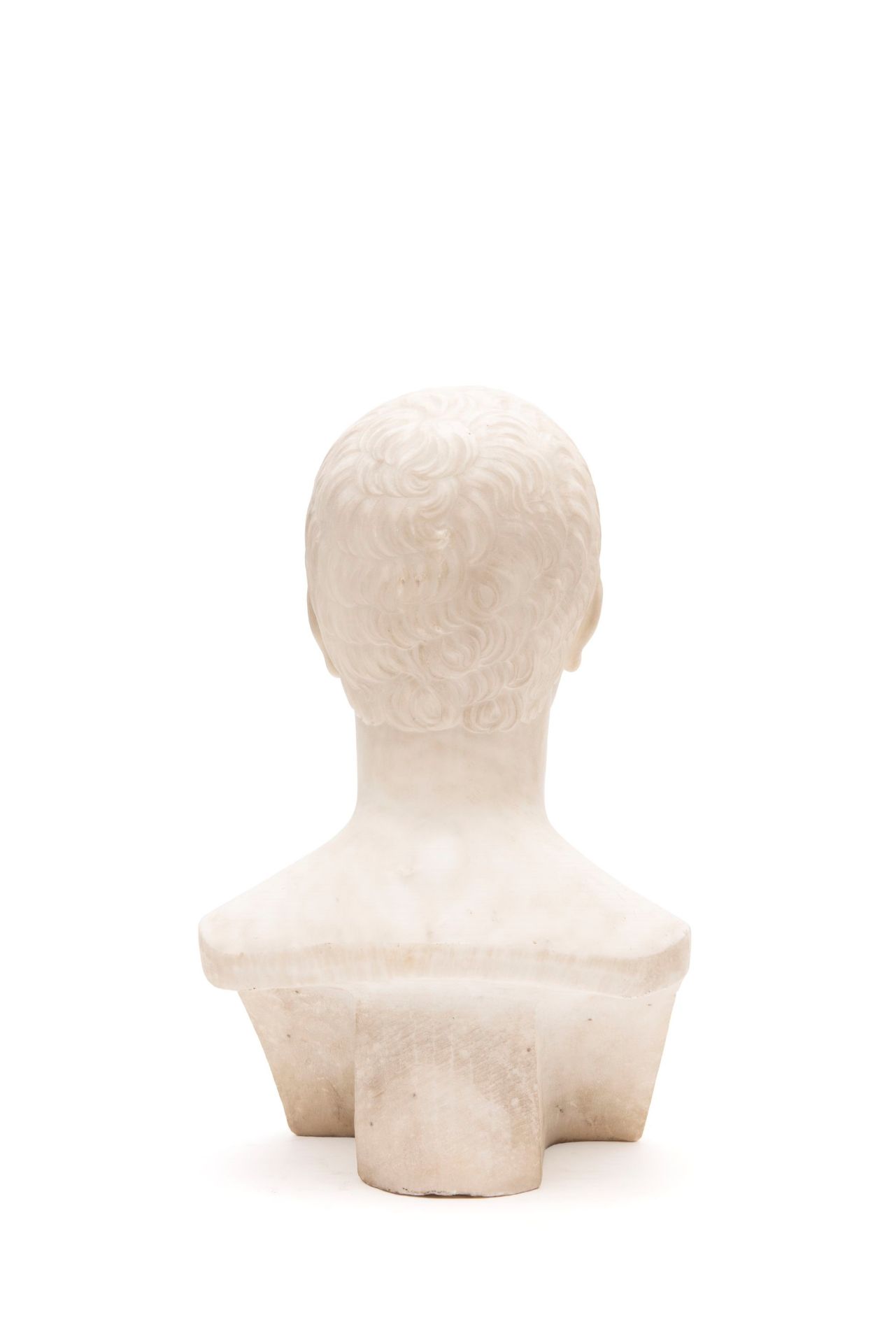 MARBLE BUST DEPICTING A VIRILE FACE, Italian School, 18th / 19th century - Bild 2 aus 2