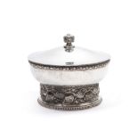 SILVER CENTERPIECE WITH LID, Germany, early 20th century