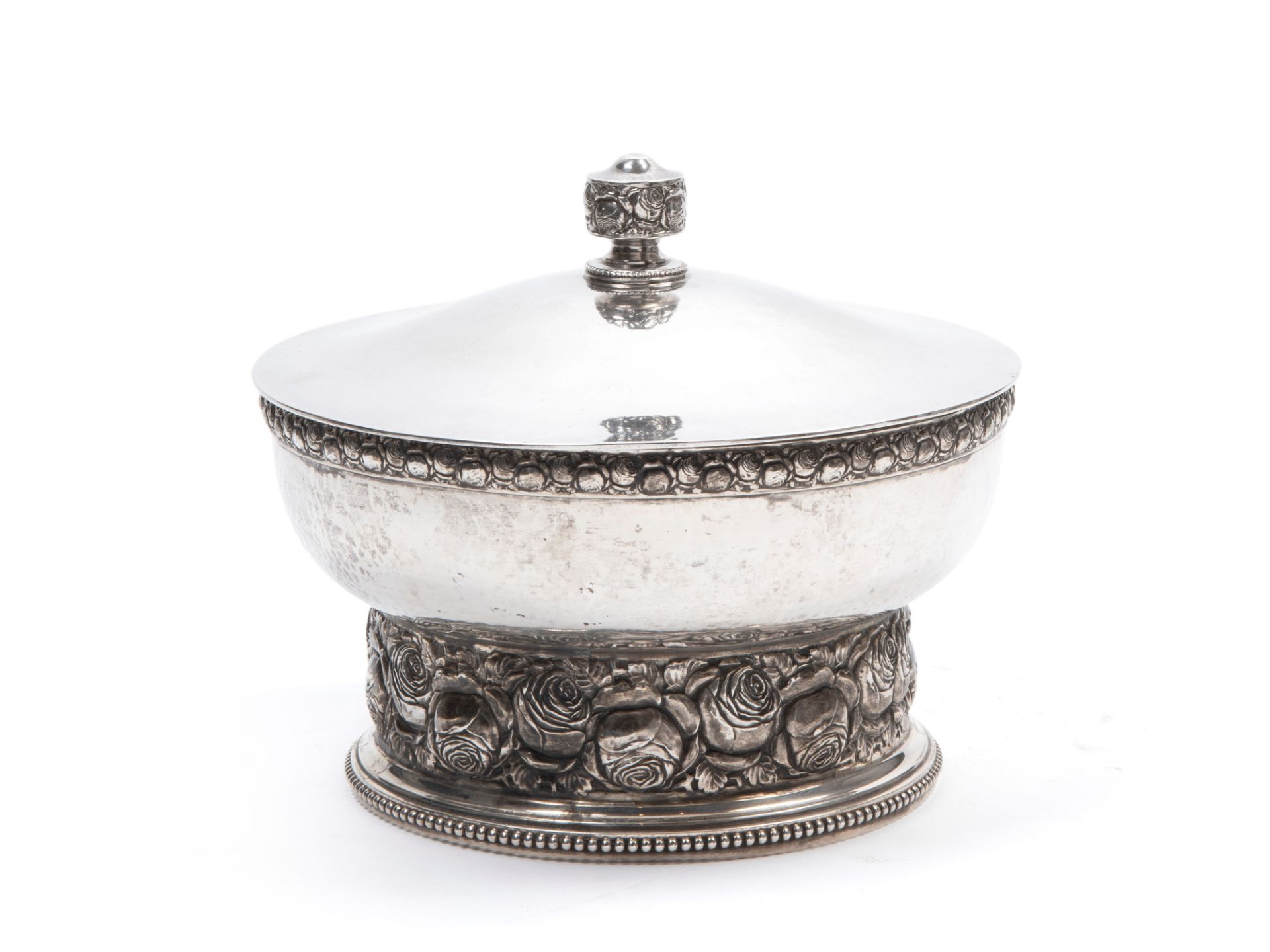 SILVER CENTERPIECE WITH LID, Germany, early 20th century