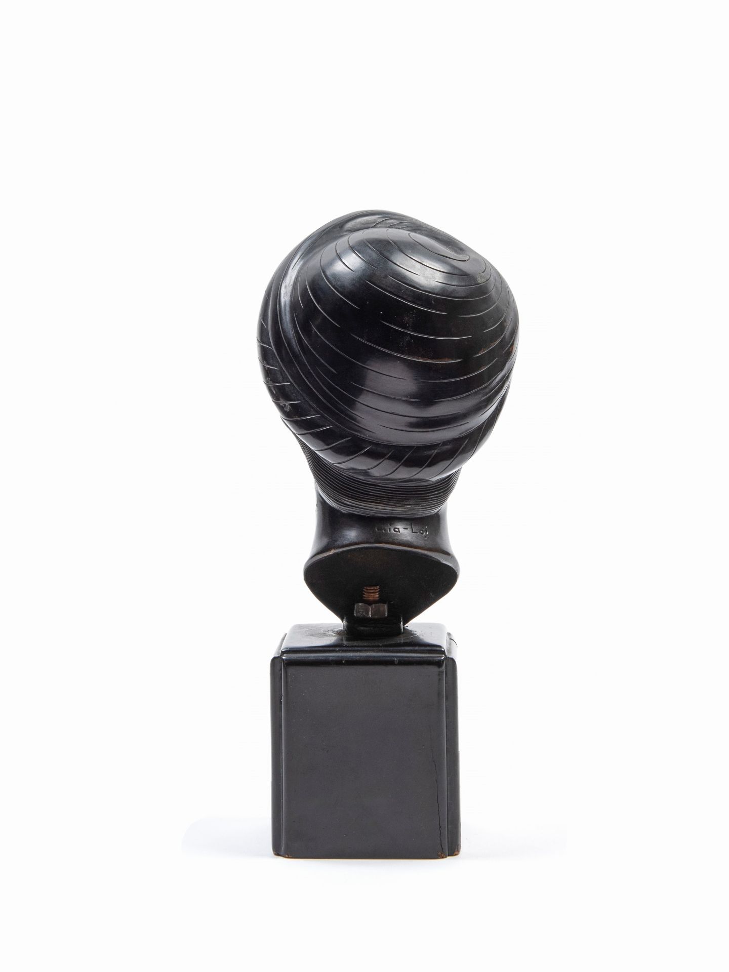 BRONZE HEAD OF A GIRL, Indochina, 20th century - Bild 2 aus 3