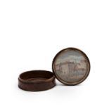 CIRCULAR BURR-WOOD SNUFFBOX, 19th century