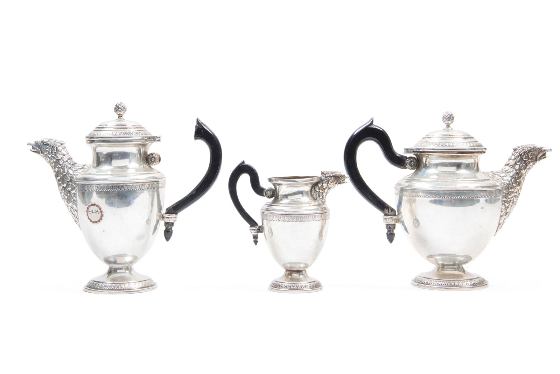 SILVER TEA SERVICE, 20th century - Bild 2 aus 3