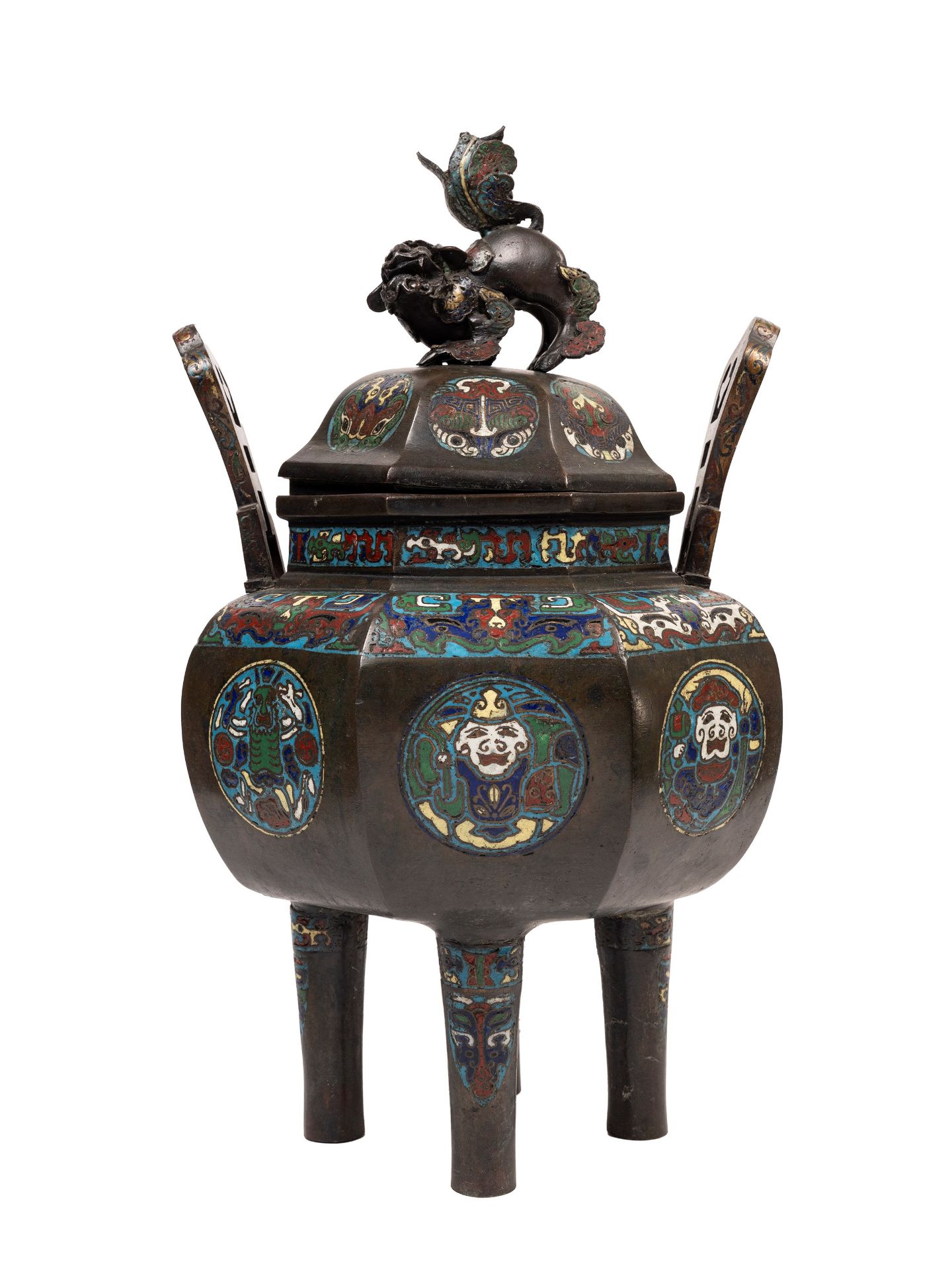 A CLOISONNÃ‰ BRONZE CENSER, Japan, Meiji period (1868-1912)