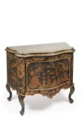 A CHINOISERIE LACQUERED COMMODE, 19th/20th century