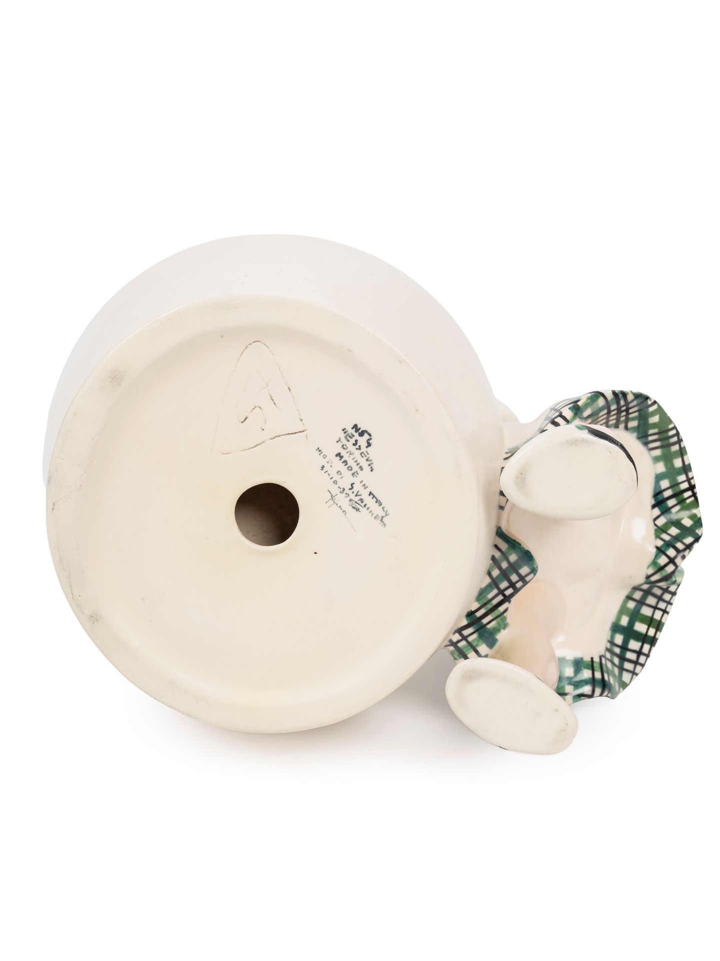 POLYCHROME EARTHENWARE SCULPTURE DEPICTING LITTLE WASHERWOMEN, Turin, 1939 - Bild 3 aus 3