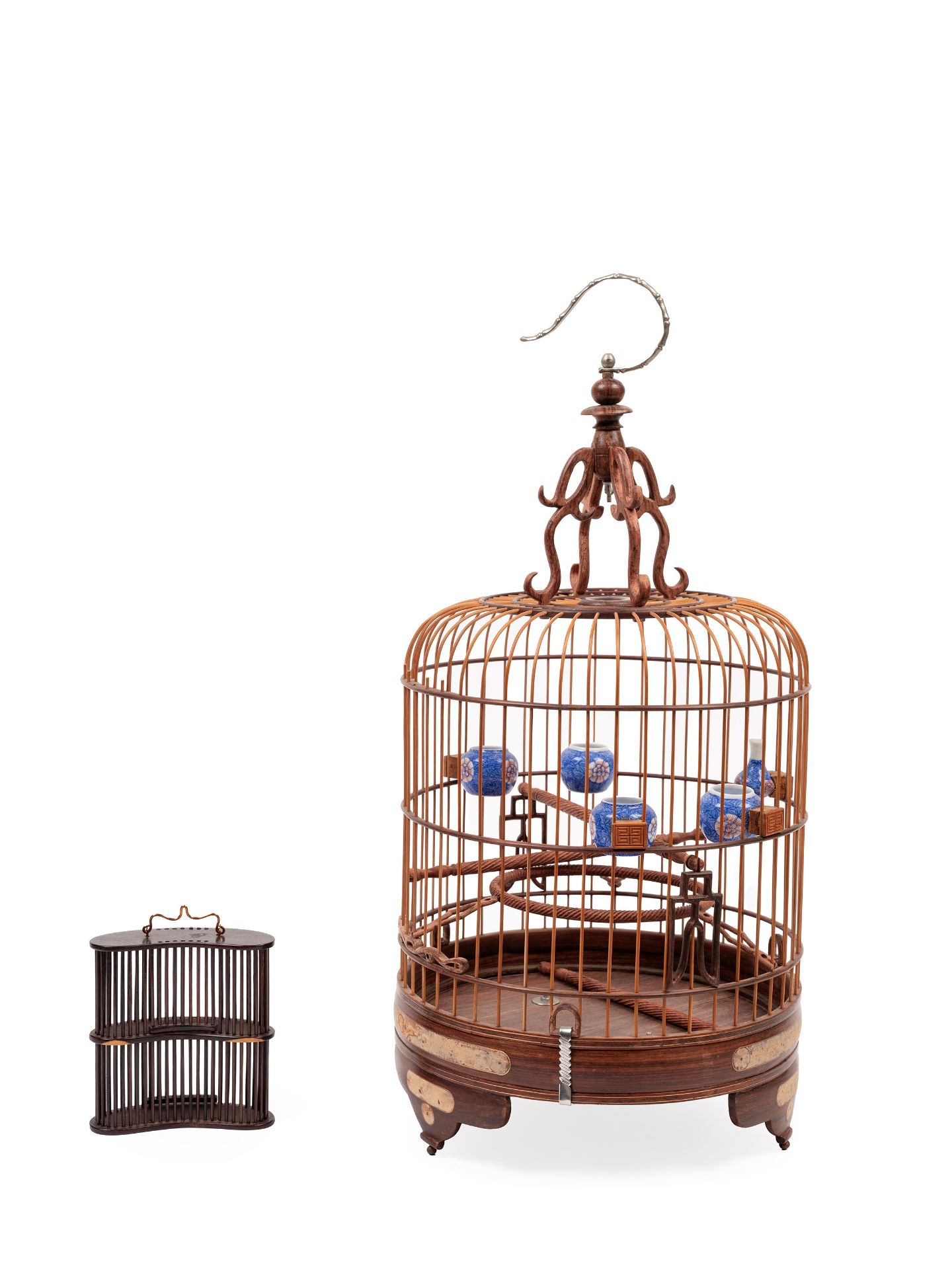 A BIRDCAGE WITH WATERPOTS, China, 20th century