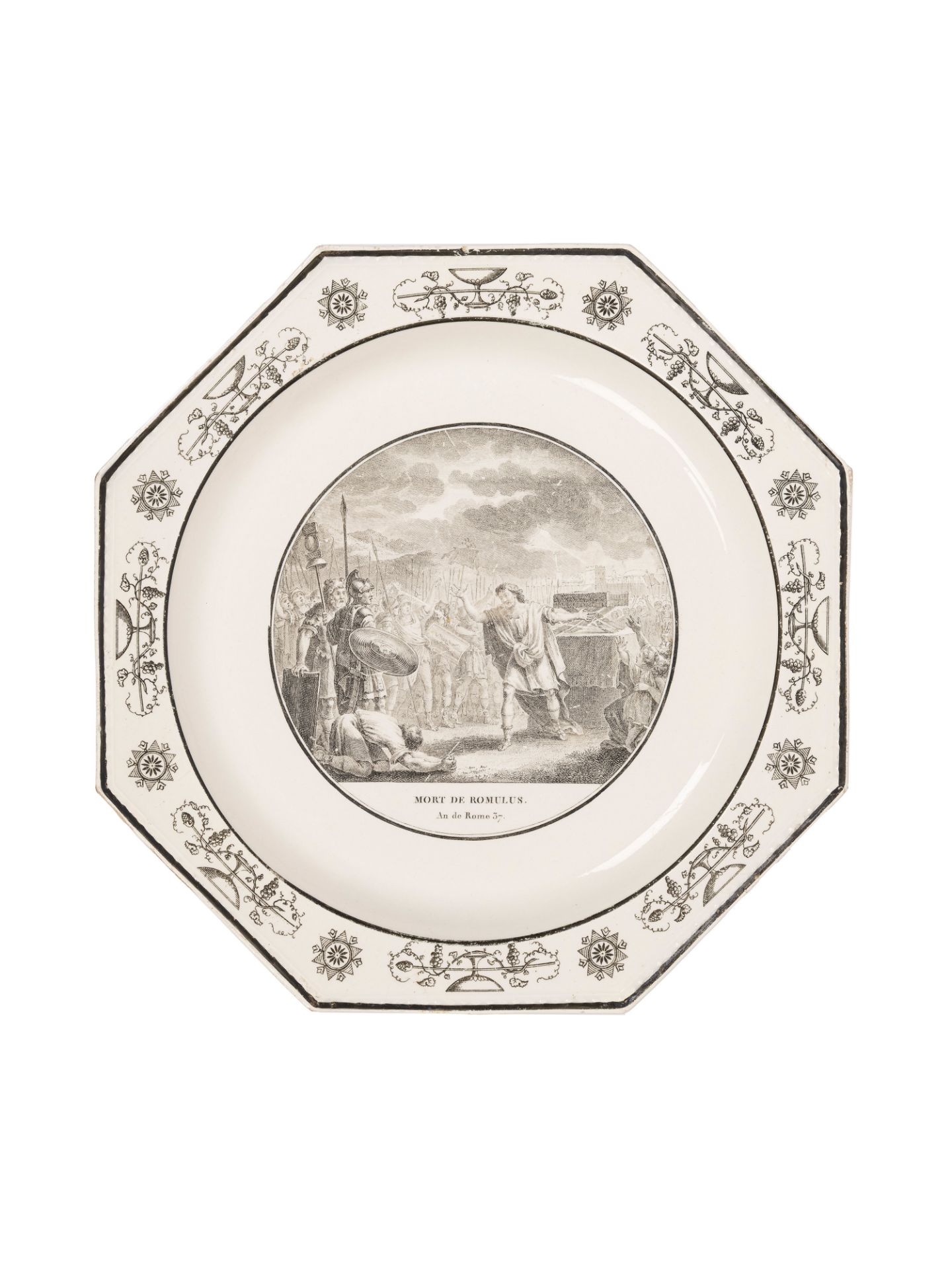 FIFTEEN MAIOLICA SAUCER PLATES WITH VIEWS AND ONE WITH A FLOWER, Montereau Faience, early 20th centu - Bild 8 aus 18