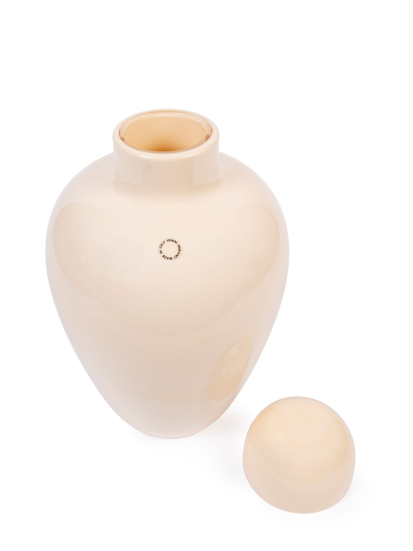 BLOWN GLASS LIDDED VASE FROM THE â€œCINESIâ€ SERIES, 1985 - Bild 2 aus 2