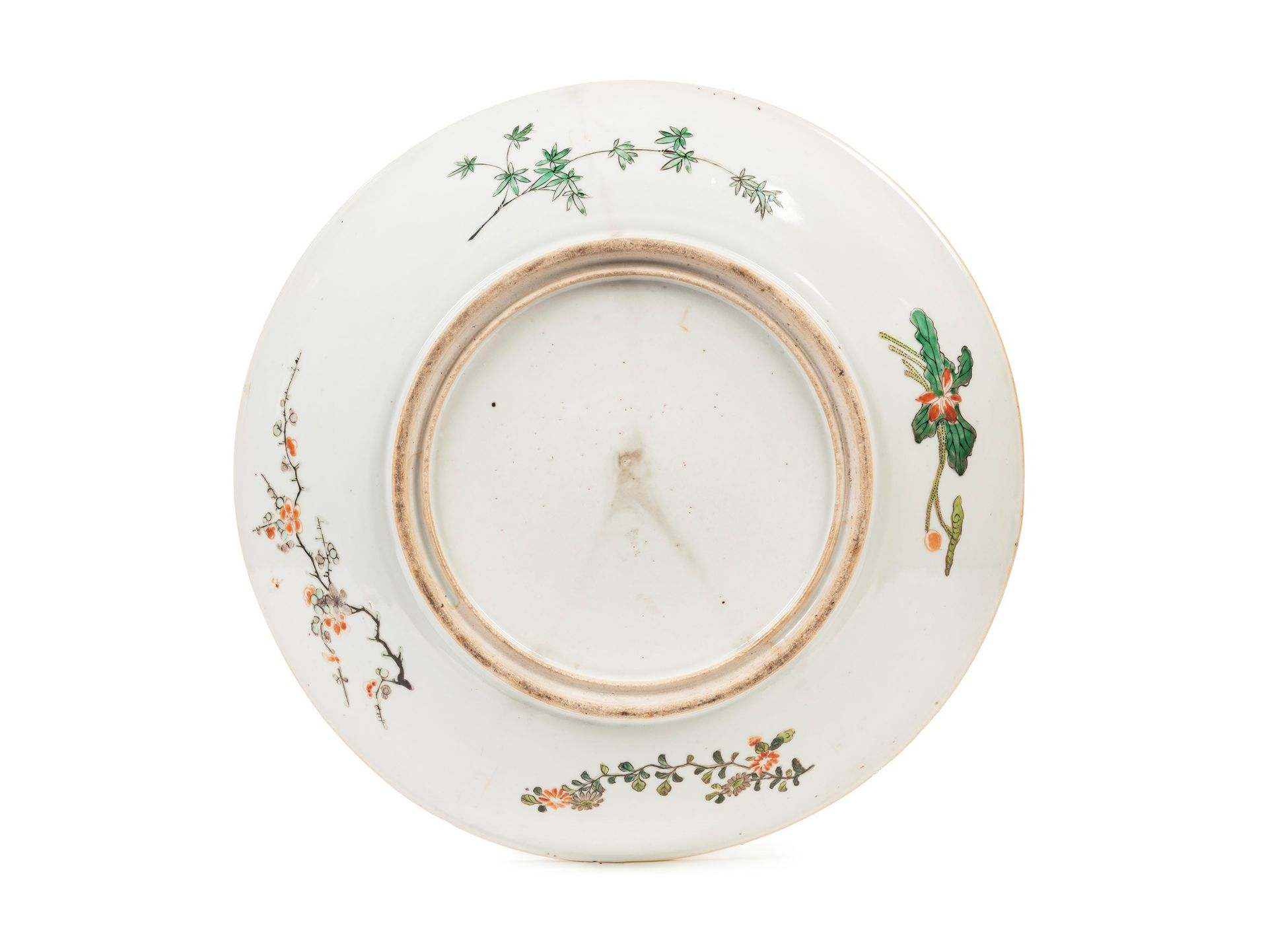 A FAMILLE VERTE PORCELAIN PLATE, China, Qing dynasty, 19th century - Bild 2 aus 2