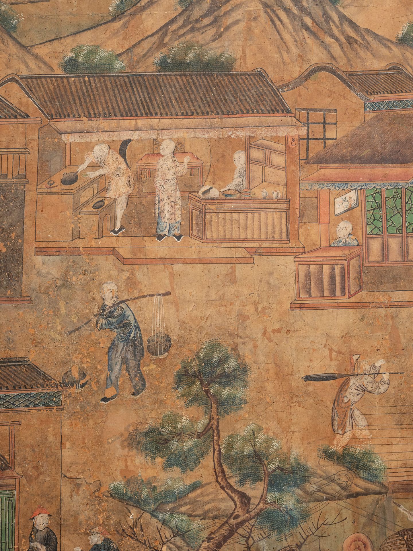 SEVENTEEN LARGE PANELS ON PAPER, China, Qing dynasty, 18th century - Bild 9 aus 27