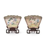 TWO ENAMEL ON COPPER SAUCER DISHES, China, Qing dynasty, 18th / 19th century