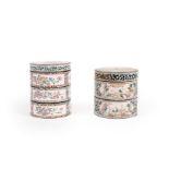 TWO PAINTED ENAMEL BOX AND COVERS, China, Qing dynasty, 18th - 19th century