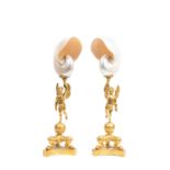 PAIR OF NAUTILUS SHELLS MOUNTED IN GILT BRONZE, 19th century