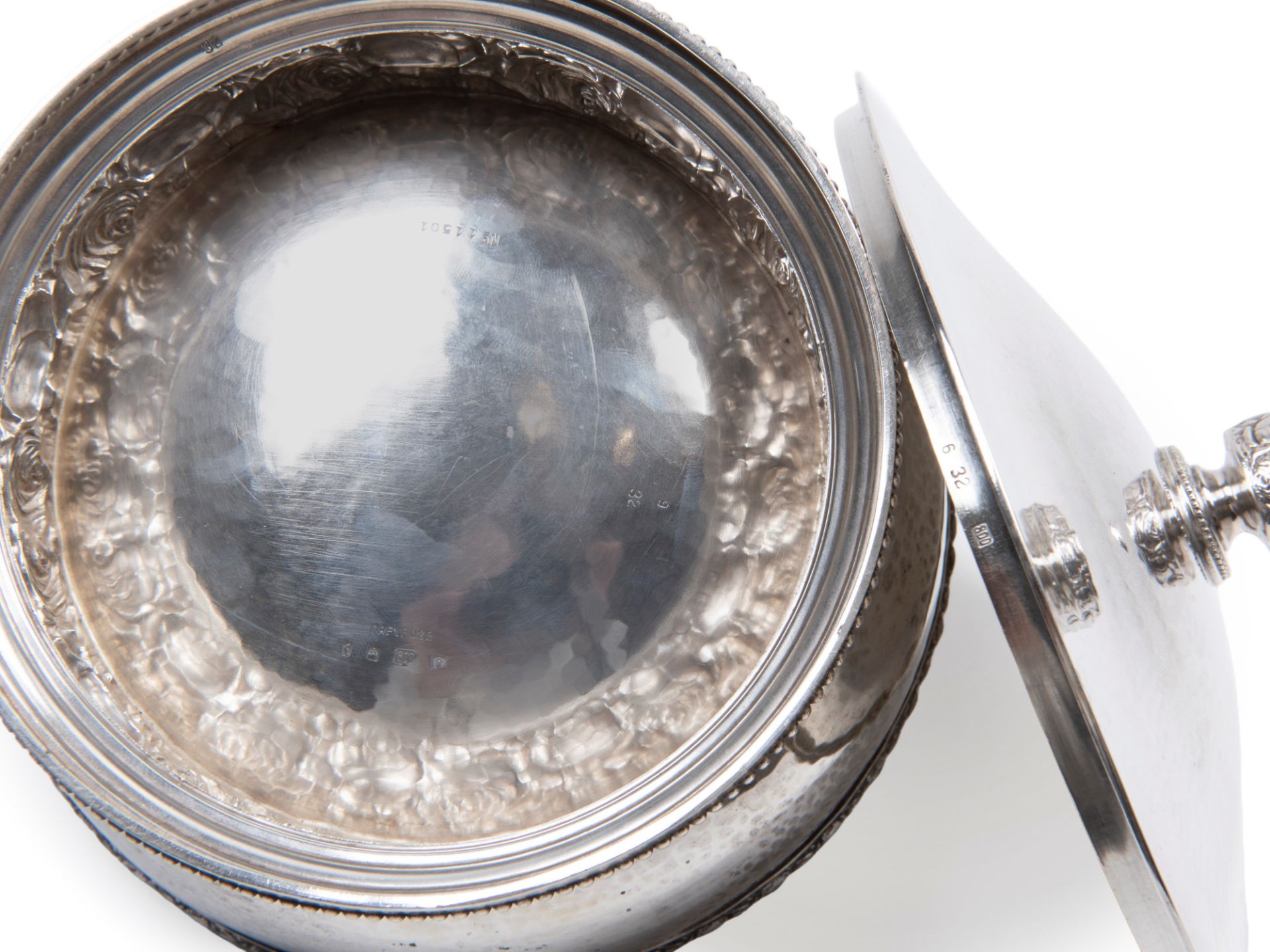 SILVER CENTERPIECE WITH LID, Germany, early 20th century - Bild 3 aus 4
