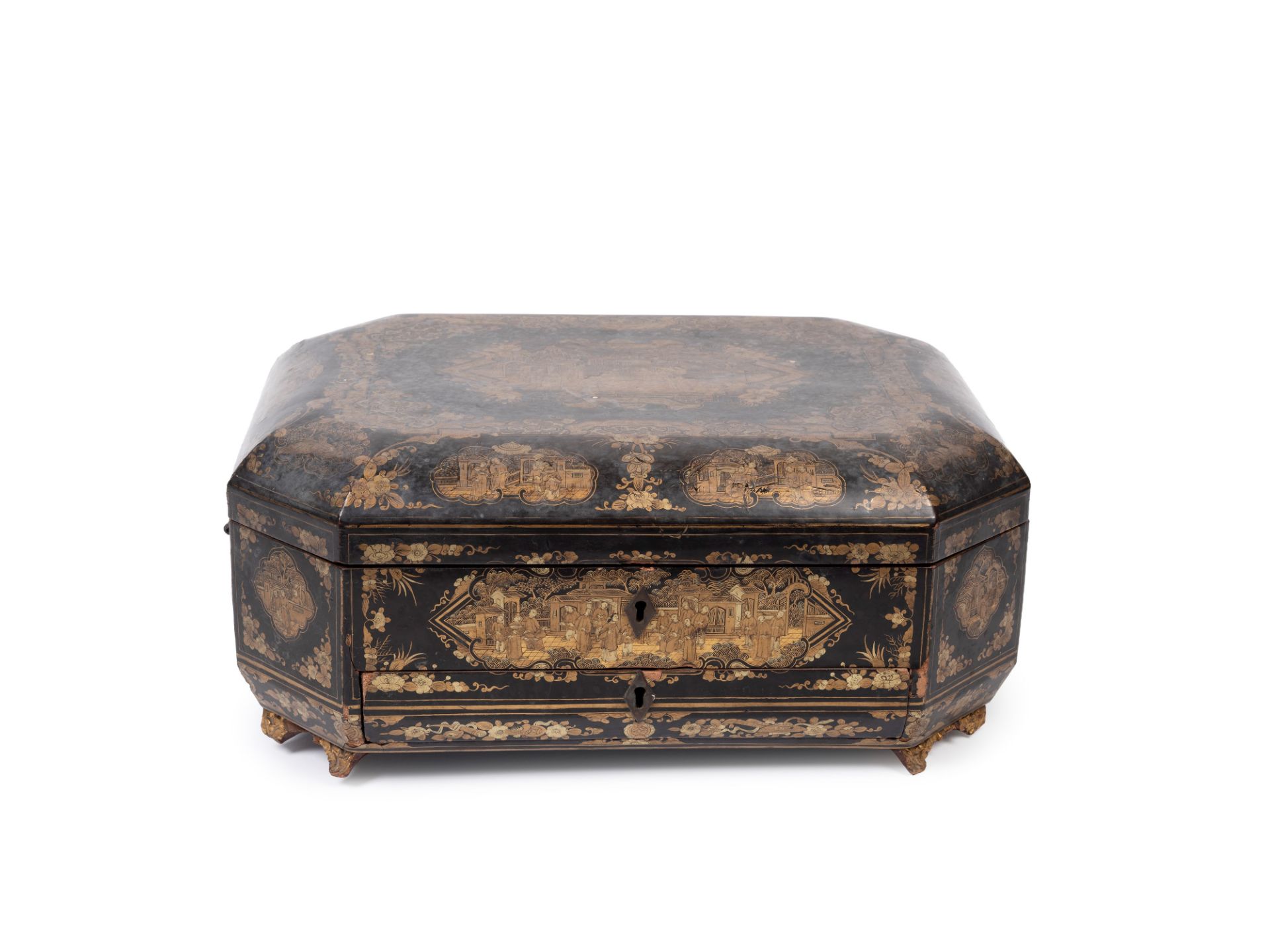 CANTON SEWING CASKET, China, Canton, 19th century