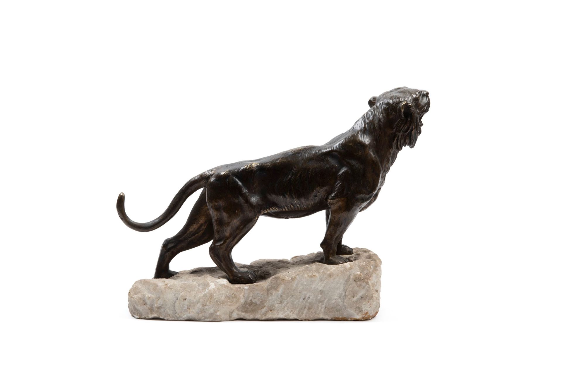 BRONZE SCULPTURE DEPICTING A TIGER, 20th century - Bild 2 aus 3