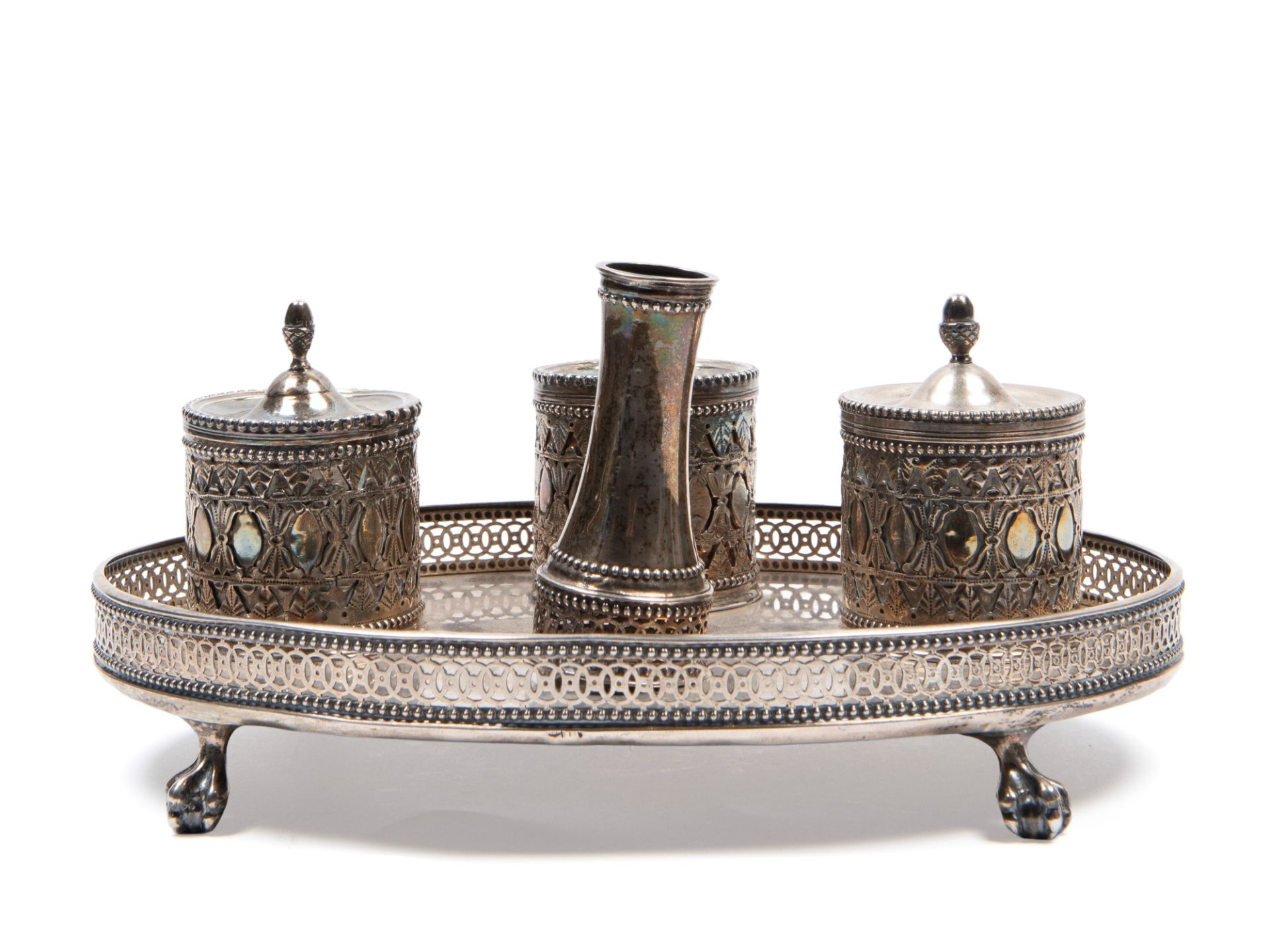SILVER INKWELL, 19th century - Bild 3 aus 5