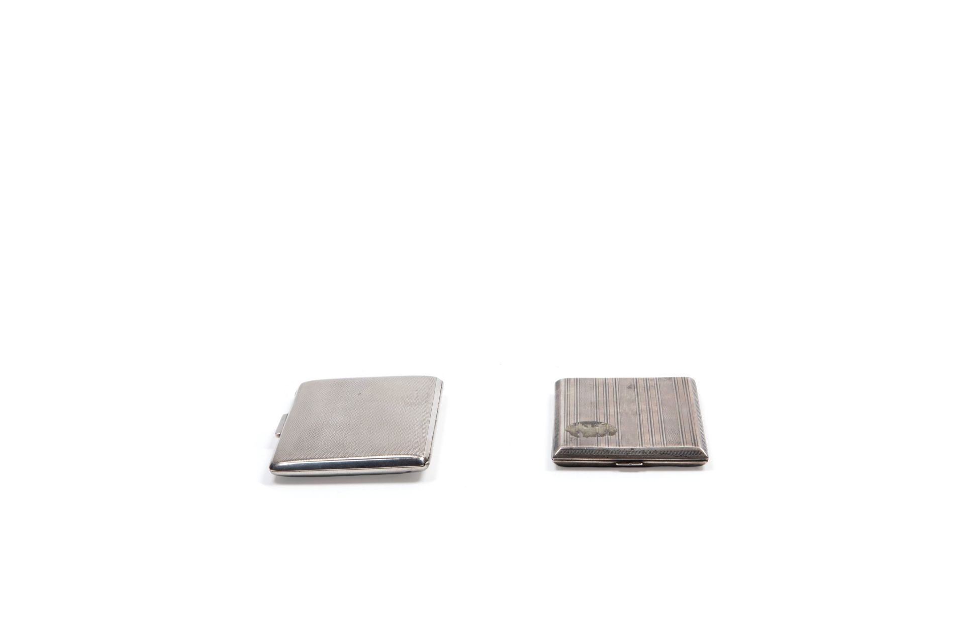 TWO SILVER CIGARETTE CASES, 20th century - Bild 2 aus 4
