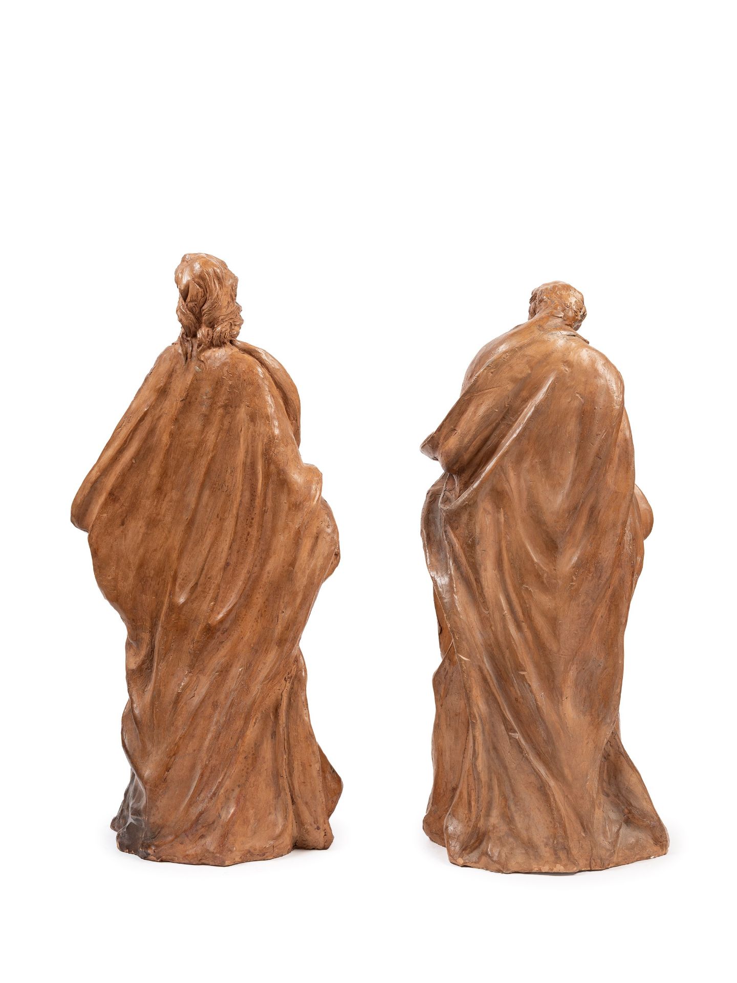 A PAIR OF TERRACOTTA SCULPTURES., 18th century - Bild 2 aus 2
