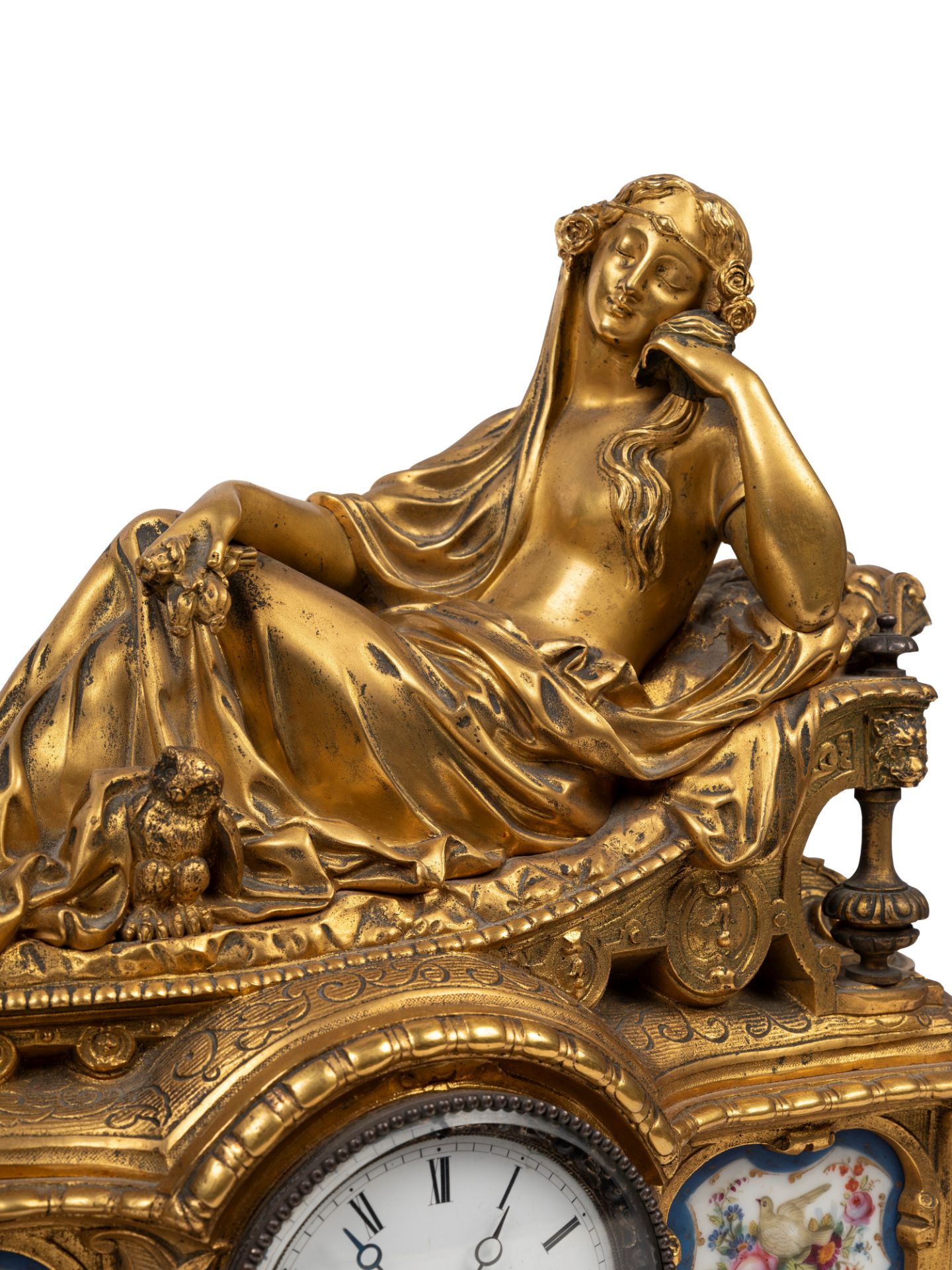 A GILT BRONZE CLOCK, France, 19th century - Bild 4 aus 5