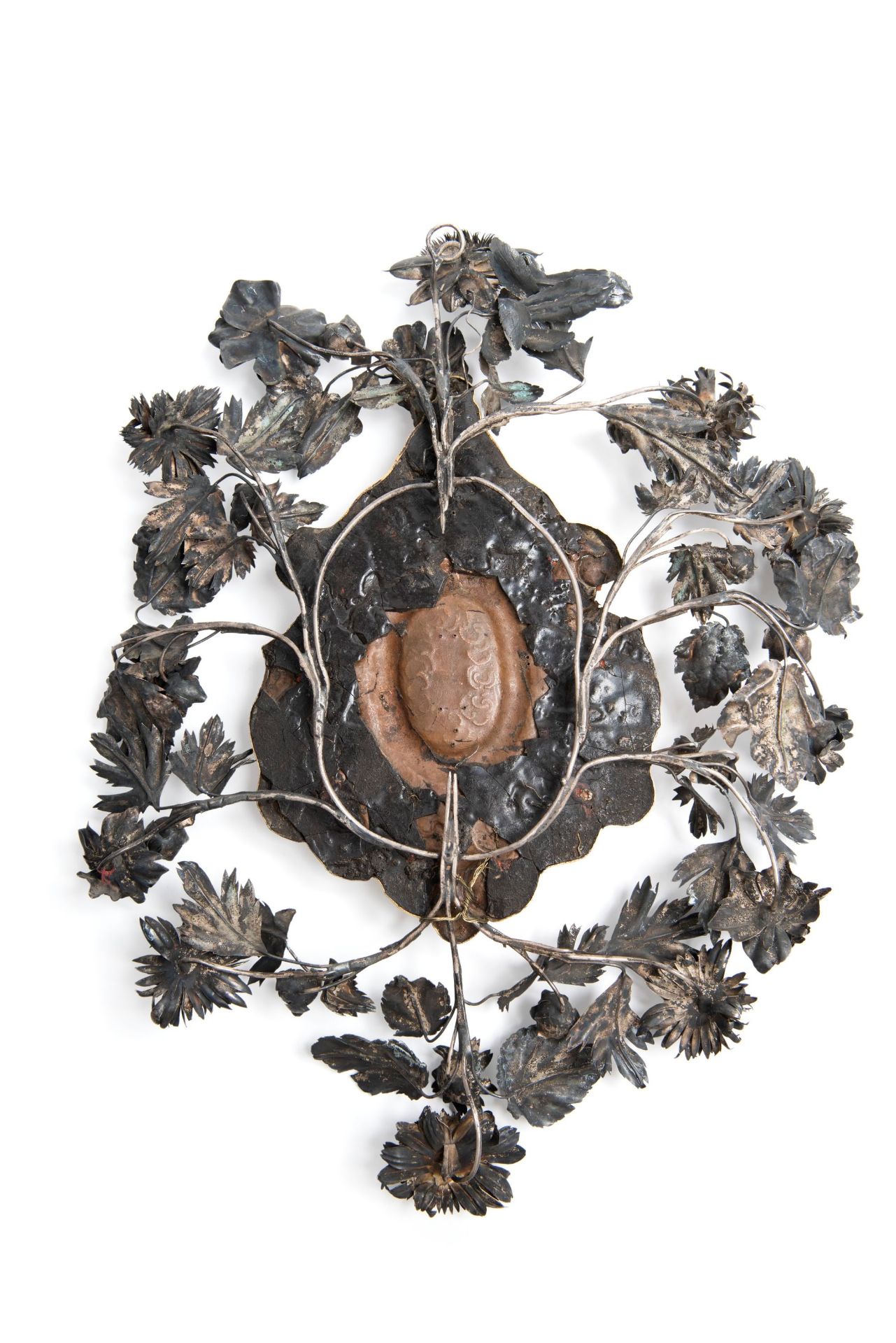 â˜¼A RELIQUARY IN CORAL, GILT COPPER, AND SILVER, Trapani, XVIII century - Bild 2 aus 5