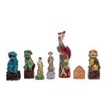 SEVEN SCULPTURES, China, 20th century