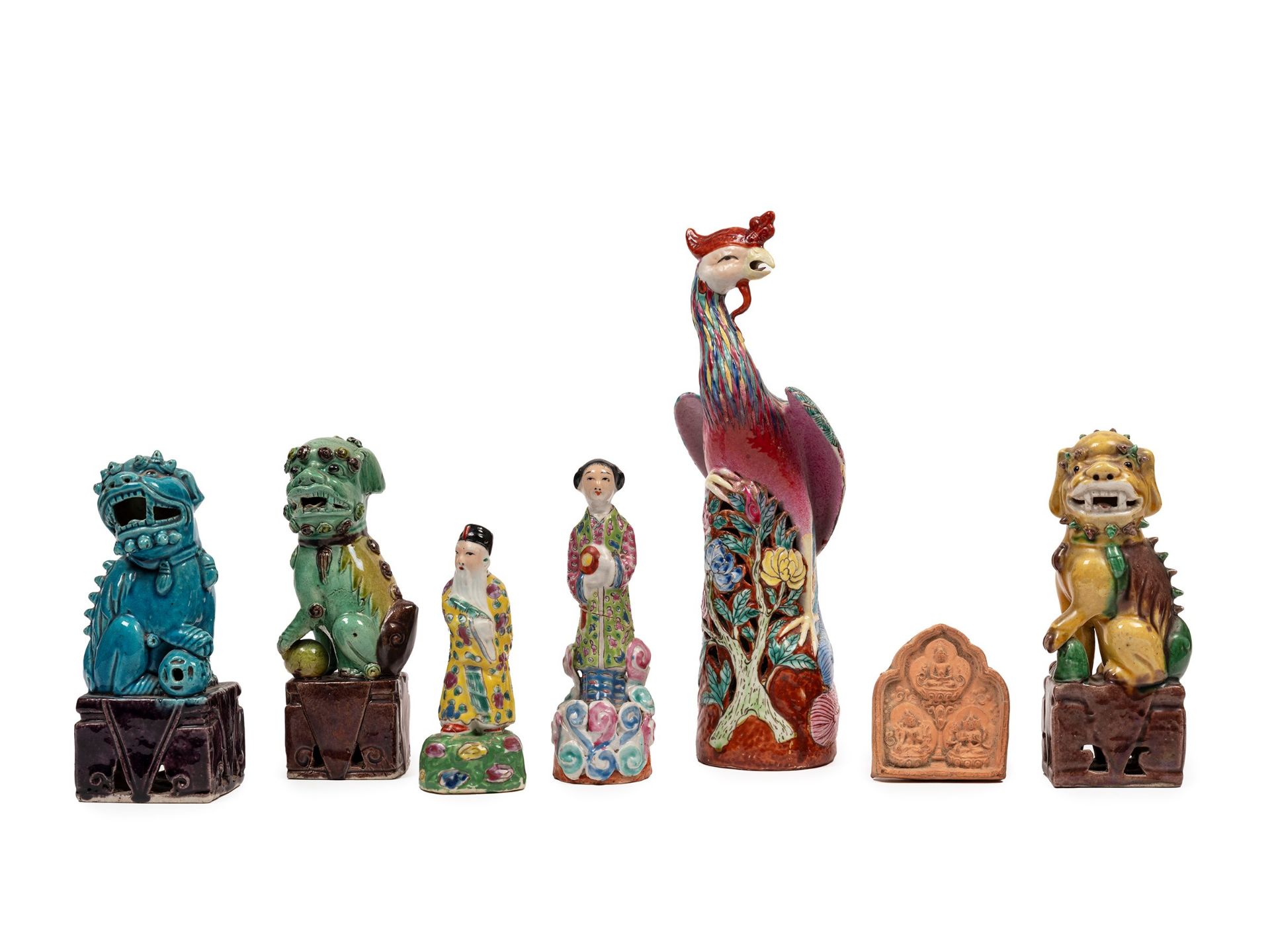 SEVEN SCULPTURES, China, 20th century