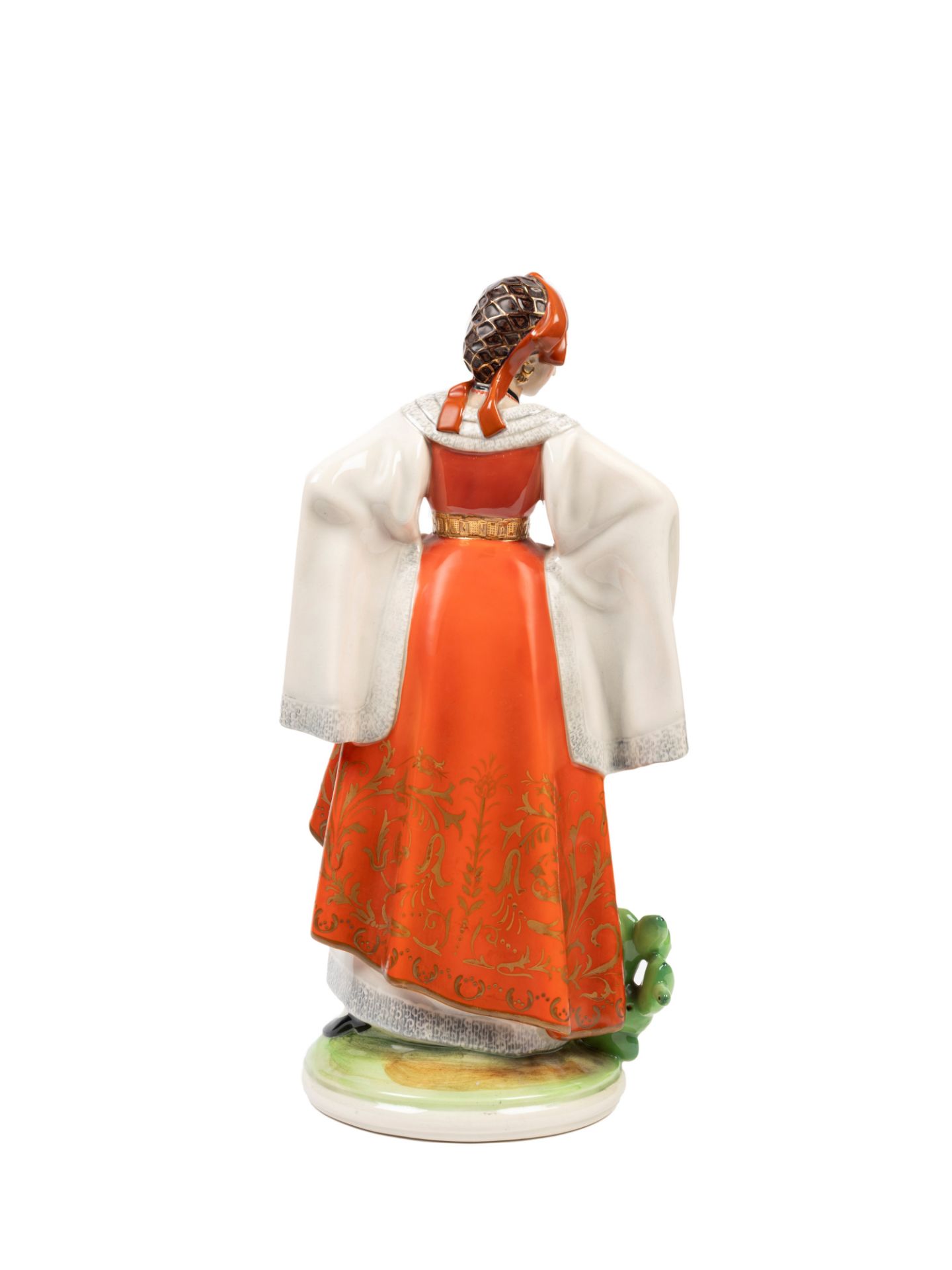 POLYCHROME EARTHENWARE SCULPTURE DEPICTING SICILY â€“ PIANA DEI GRECI, Turin, 20th century - Bild 2 aus 3