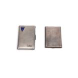 TWO SILVER CIGARETTE CASES, 20th century