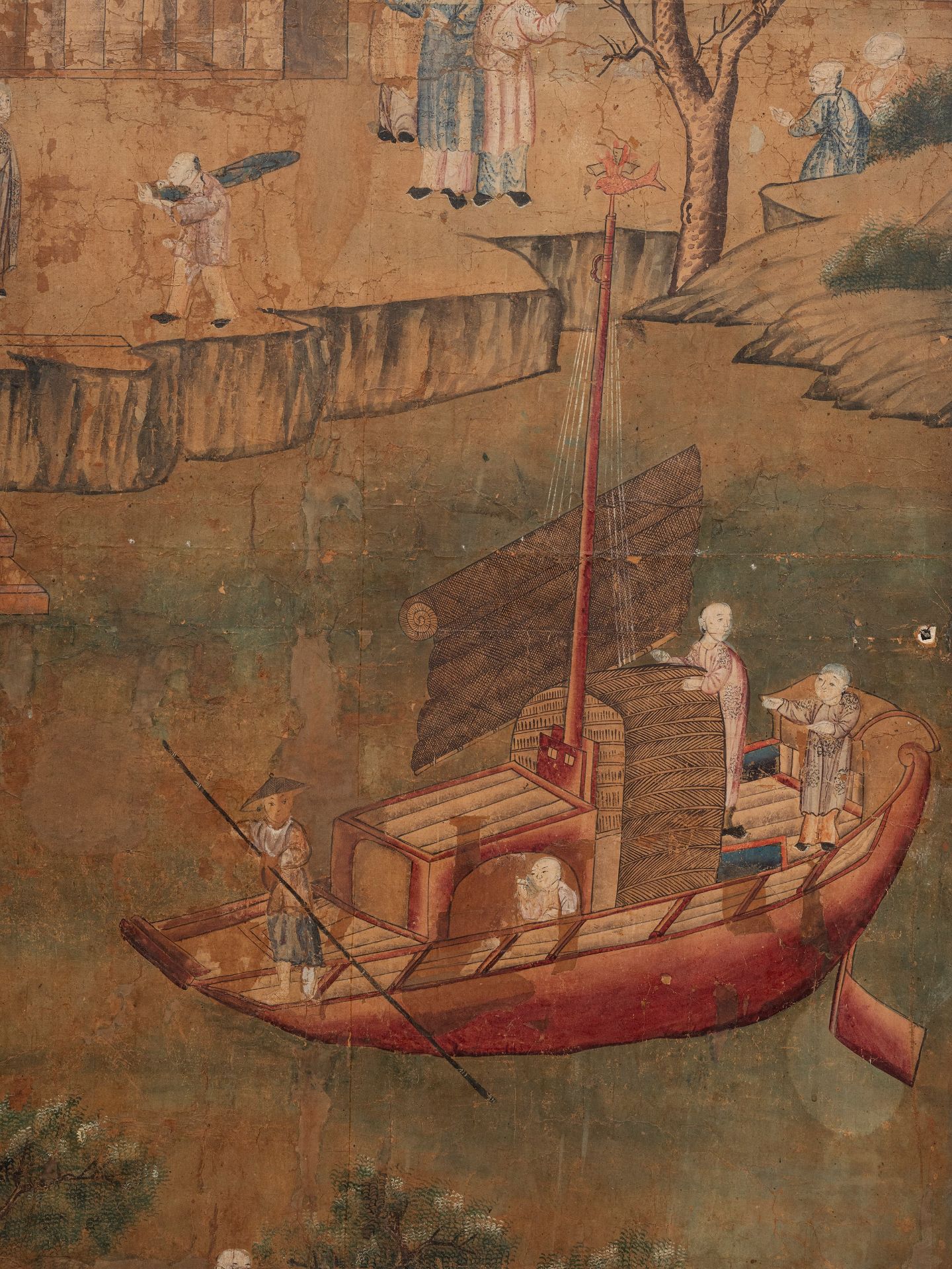 SEVENTEEN LARGE PANELS ON PAPER, China, Qing dynasty, 18th century - Bild 22 aus 27