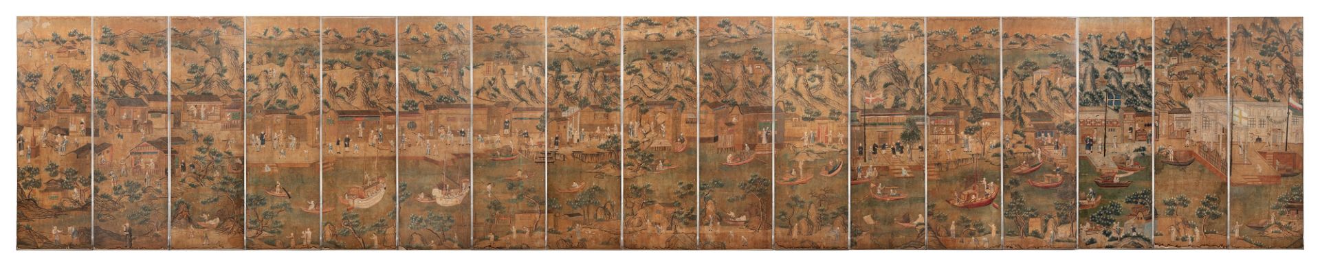 SEVENTEEN LARGE PANELS ON PAPER, China, Qing dynasty, 18th century - Bild 2 aus 27