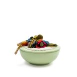 LIDDED CERAMIC BOX, 20th century