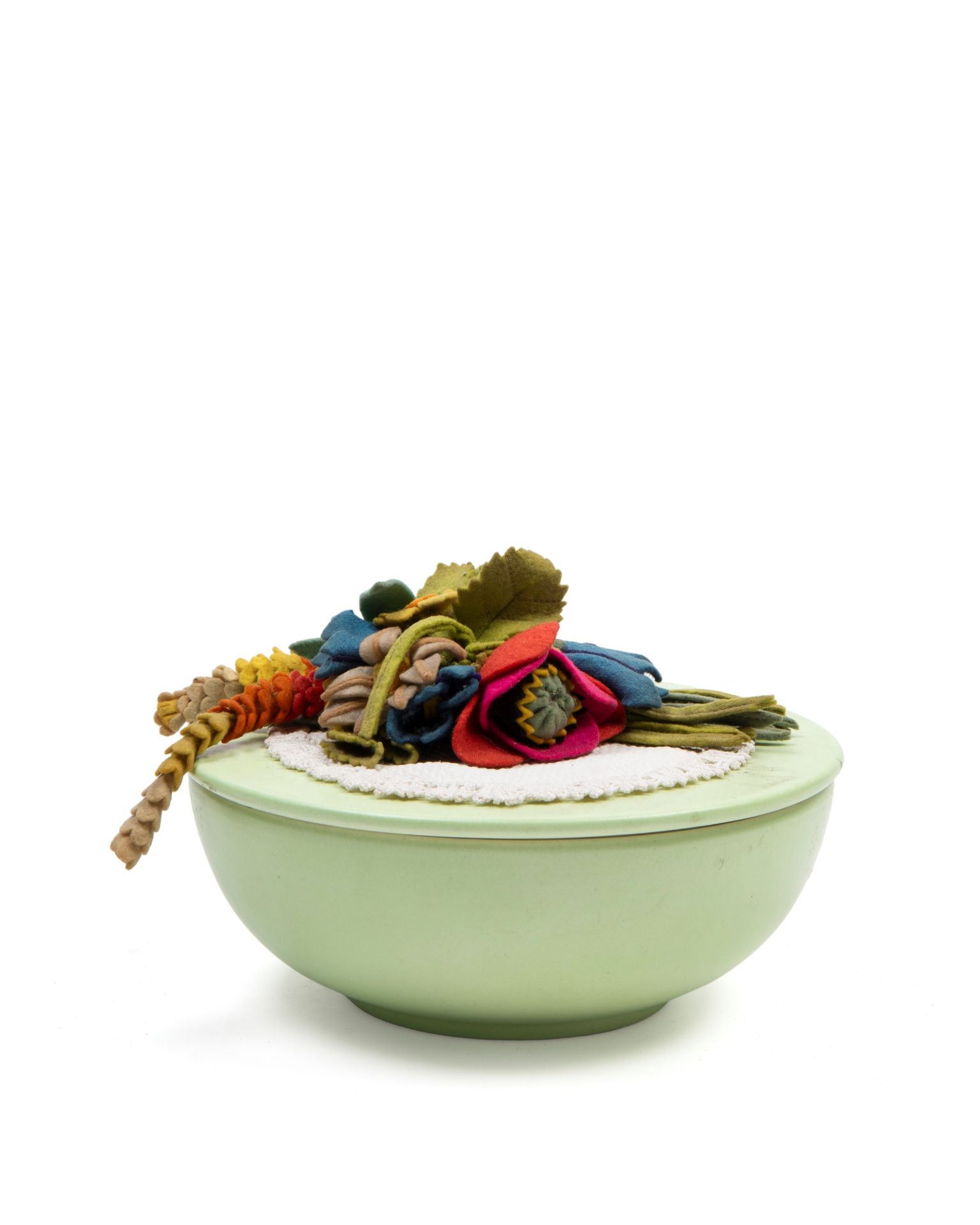 LIDDED CERAMIC BOX, 20th century