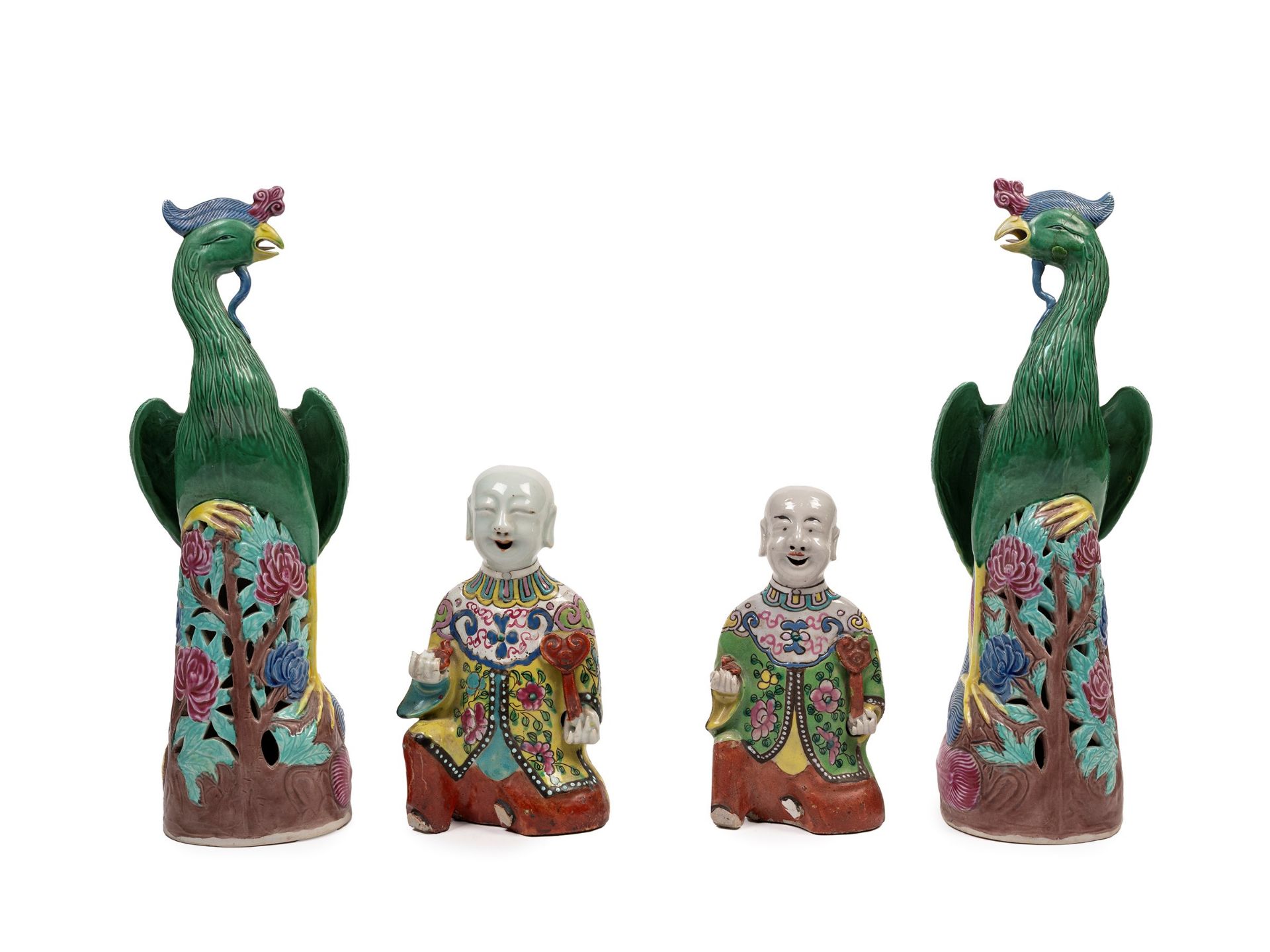FOUR PORCELAIN SCULPTURES, China, 19th / 20th century