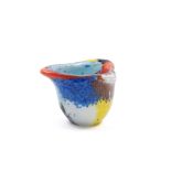 SMALL MULTICOLOURED MURANO GLASS VASE, 20th century