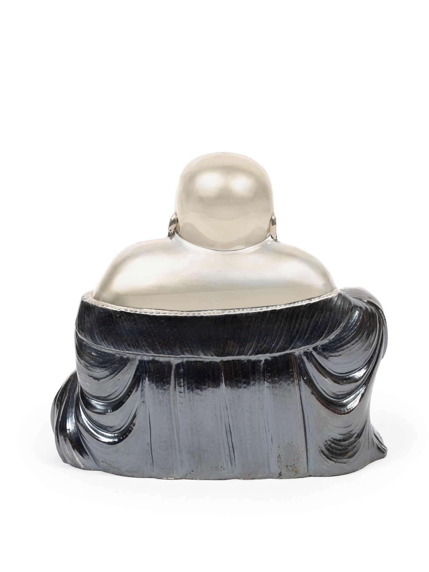 A SILVER BUDDHA, Italy, 20th century - Bild 2 aus 3