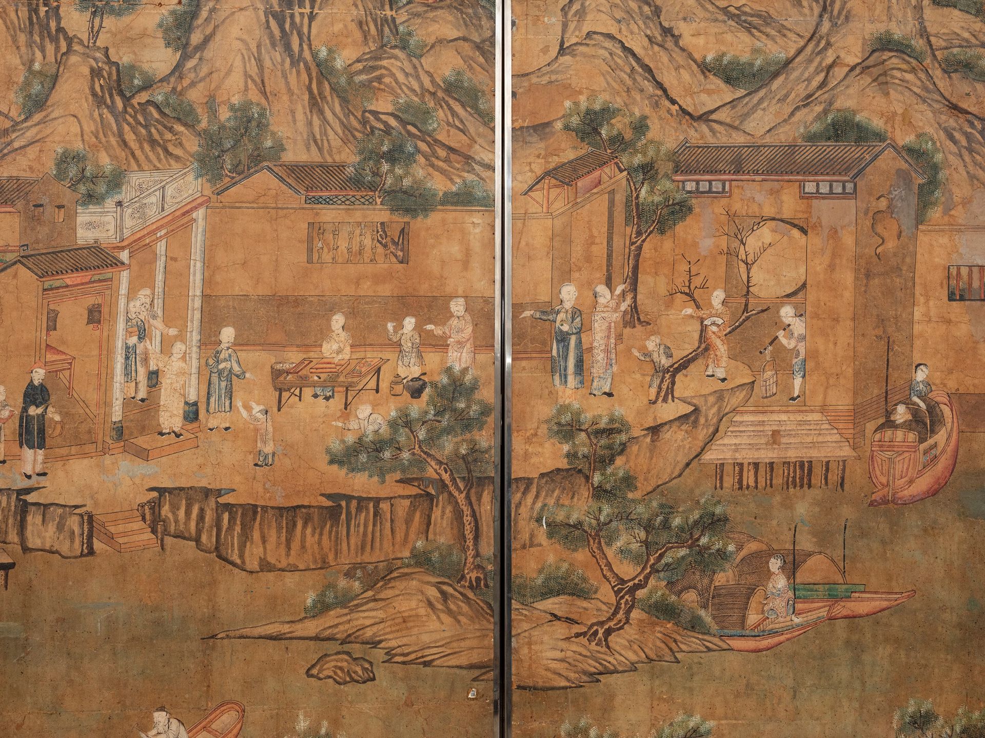 SEVENTEEN LARGE PANELS ON PAPER, China, Qing dynasty, 18th century - Bild 15 aus 27