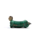 POLYCHROME SANCAI CERAMIC SCULPTURE DEPICTING A RECLINING CHILD, China, late 19th / early 20th centu