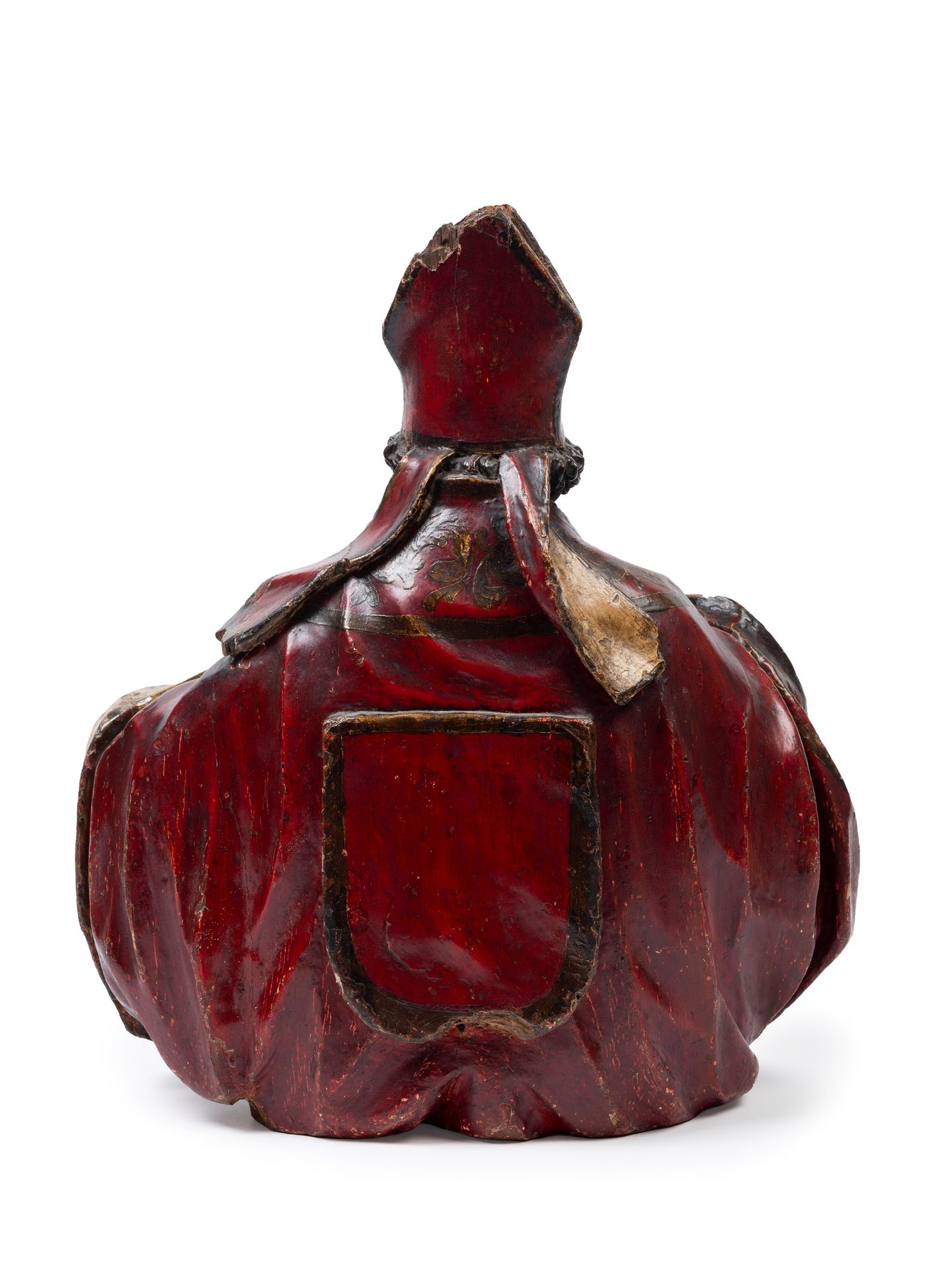 A POLYCHROME WOODEN SCULPTURE, 19th century - Bild 2 aus 2