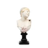CERAMIC SCULPTURE DEPICTING A WOMAN'S BUST, France, 19th century