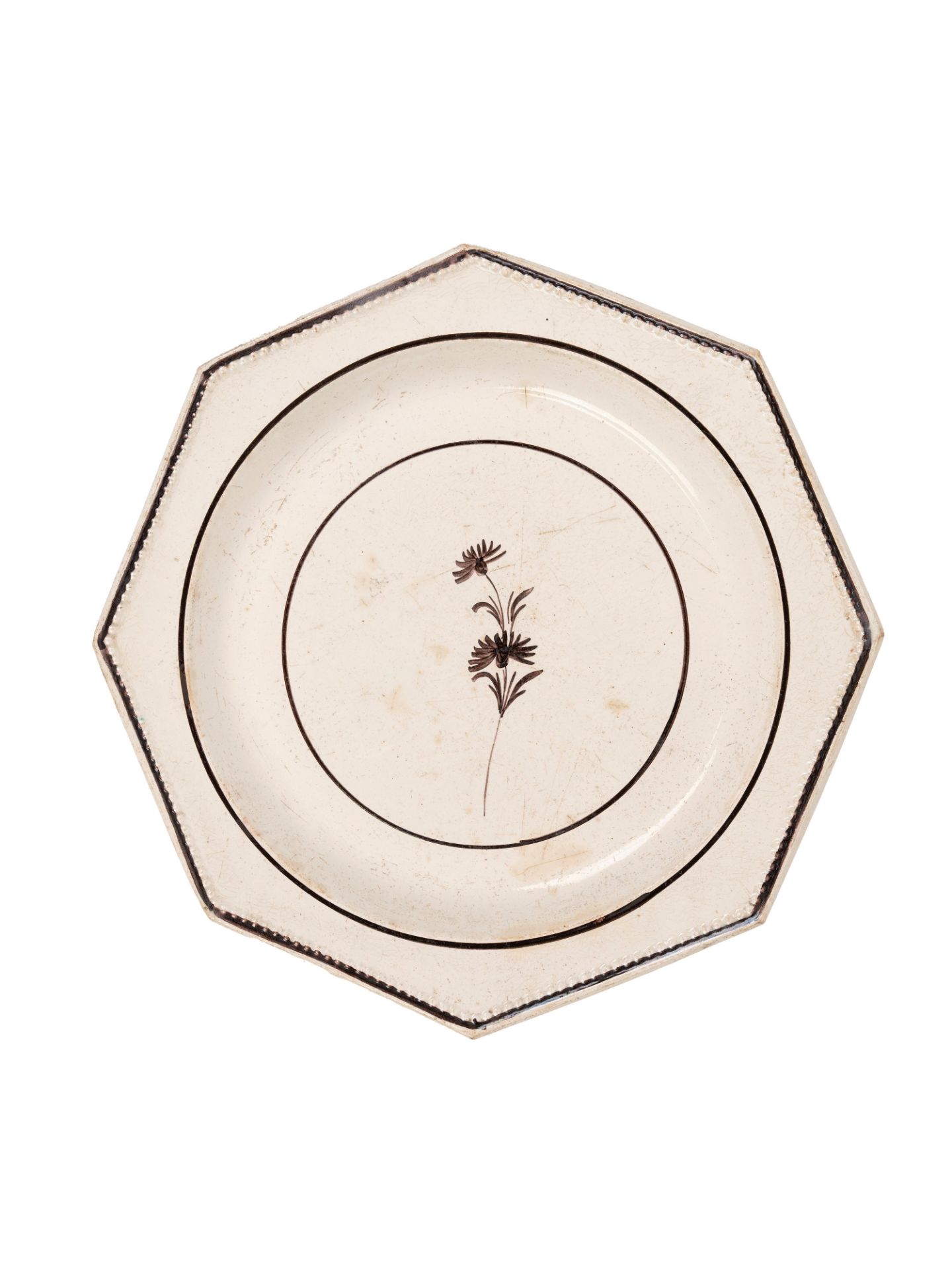 FIFTEEN MAIOLICA SAUCER PLATES WITH VIEWS AND ONE WITH A FLOWER, Montereau Faience, early 20th centu - Bild 11 aus 18