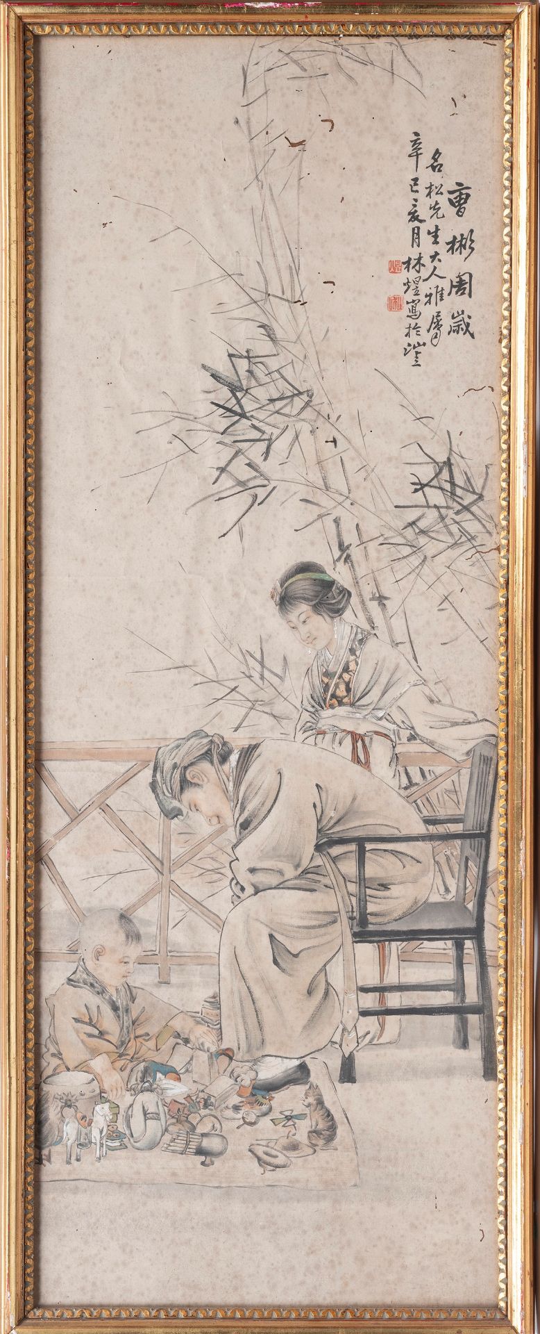 FOUR SCROLL PAINTINGS ON PAPER, China, early 20th century - Bild 4 aus 5