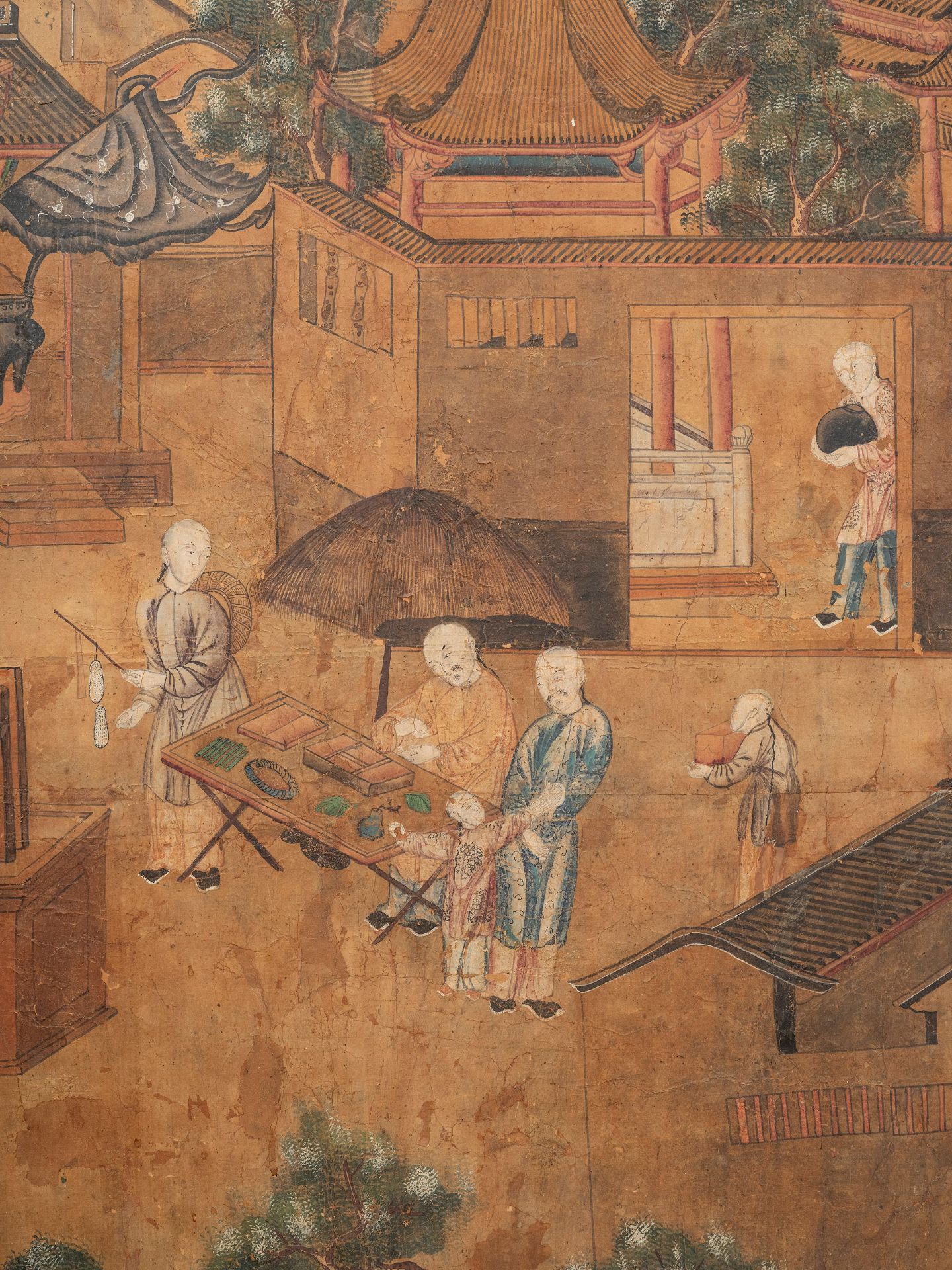 SEVENTEEN LARGE PANELS ON PAPER, China, Qing dynasty, 18th century - Bild 24 aus 27