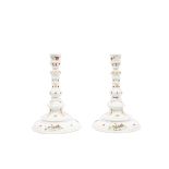 A PAIR OF MEISSEN CANDLESTICKS, 18th century