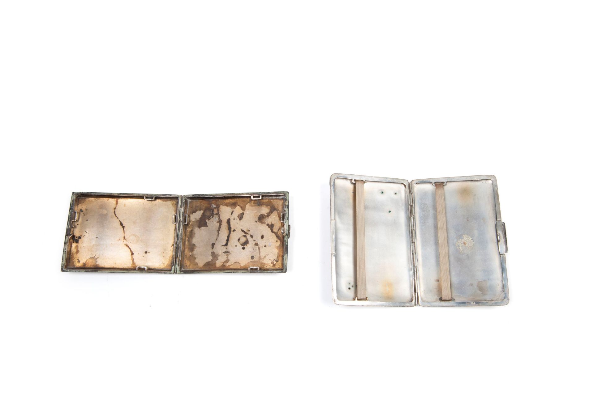 TWO SILVER CIGARETTE CASES, 20th century - Bild 3 aus 4